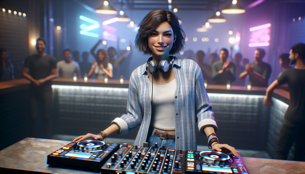 Beginner DJ smiling confidently after a successful set
